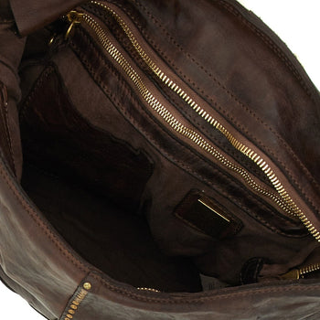 Borsa a spalla Campomaggi Manuela in pelle con borchie - 4