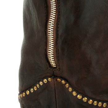 Borsa a spalla Campomaggi Manuela in pelle con borchie - 5