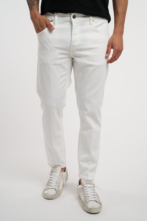 Pantalone in denim bianco Pt Torino - tapperd fit