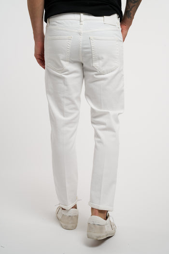 Pantalone in denim bianco Pt Torino - tapperd fit - 4
