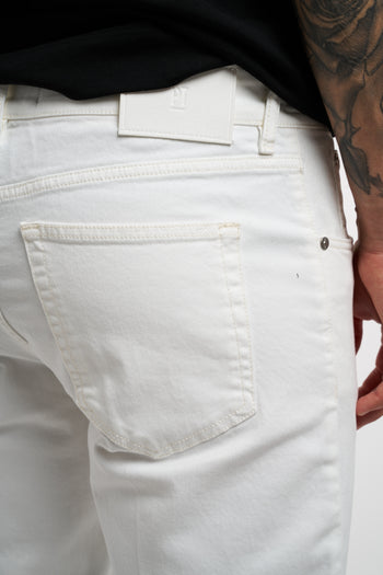 Pantalone in denim bianco Pt Torino - tapperd fit - 5