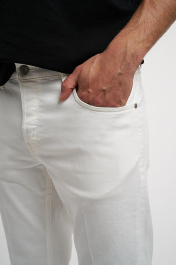 Pantalone in denim bianco Pt Torino - tapperd fit - 6