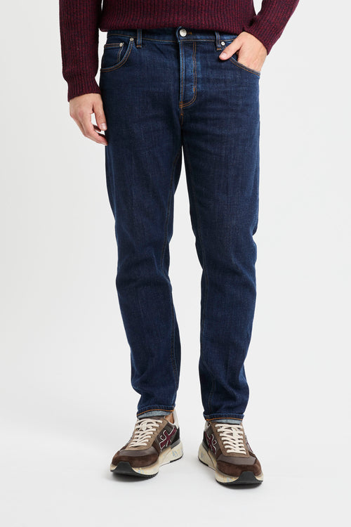 Jeans PT Torino in denim elasticizzato con lavaggio uniforme