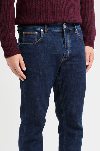 Jeans PT Torino in denim elasticizzato con lavaggio uniforme - 4