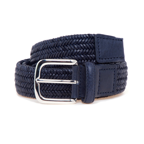 Cintura Gavazzeni "Rio" in pelle elasticizzata  intrecciata