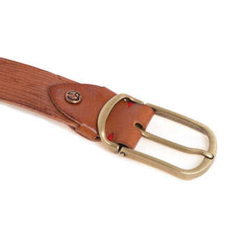 Cintura Gavazzeni "Allier" in pelle stampata con fibbia ottone - 3