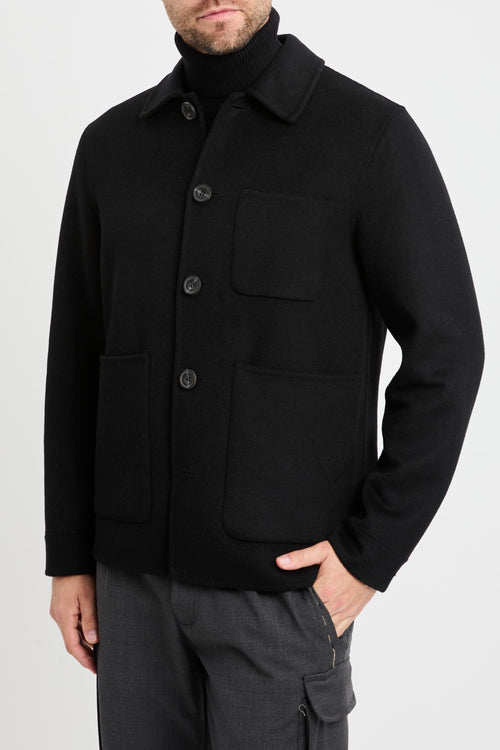 Cappotto corto in misto lana Black Wood