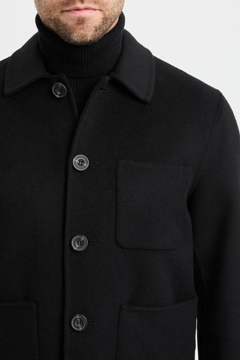 Cappotto corto in misto lana Black Wood - 4