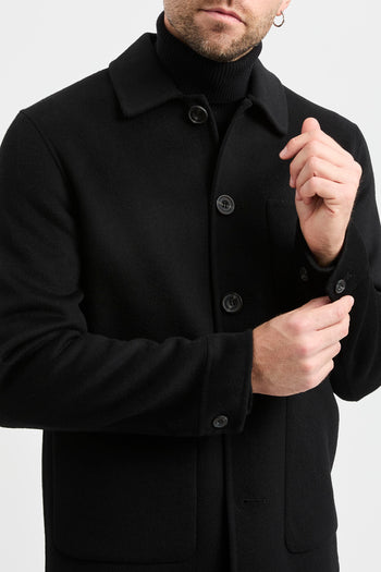 Cappotto corto in misto lana Black Wood - 6
