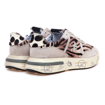 Sneaker Premiata Cassie in camoscio e cavallino zebrato - 3