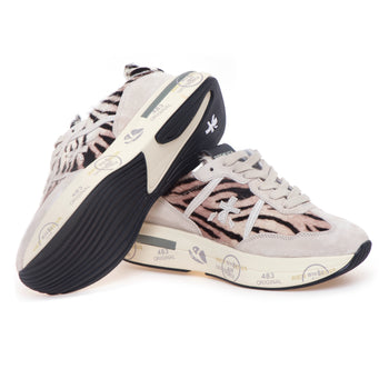 Sneaker Premiata Cassie in camoscio e cavallino zebrato - 4