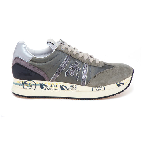 Sneaker Premiata Conny in camoscio e tessuto