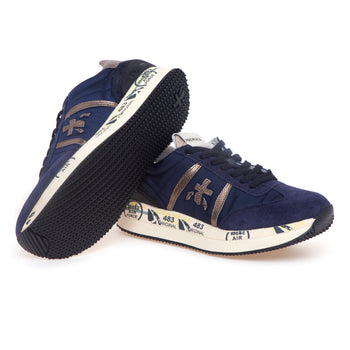Sneaker Premiata Conny in camoscio e tessuto - 4