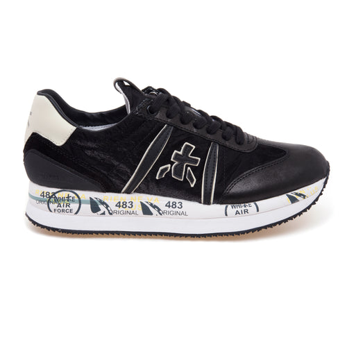Sneaker Premiata Conny in camoscio e tessuto