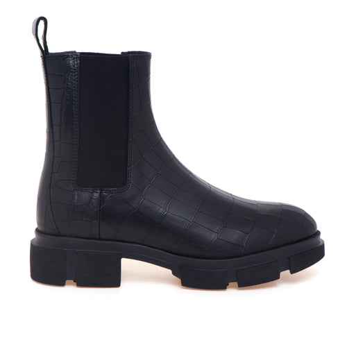 Chelsea boot Copenhagen in pelle stampa cocco con suola in gomma