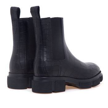 Chelsea boot Copenhagen in pelle stampa cocco con suola in gomma - 3