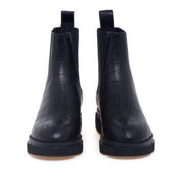 Chelsea boot Copenhagen in pelle stampa cocco con suola in gomma - 5