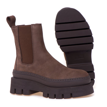 Chelsea boot Copenhagen in nabuck con maxi platform - 4