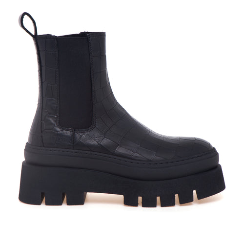Chelsea boot Copenhagen in pelle stampa cocco con maxi platform