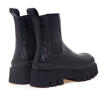Chelsea boot Copenhagen in pelle stampa cocco con maxi platform - 3