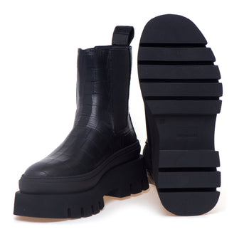 Chelsea boot Copenhagen in pelle stampa cocco con maxi platform - 4
