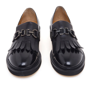 Scarpa montate Calpierre in pelle con frangia e morsetto - 5