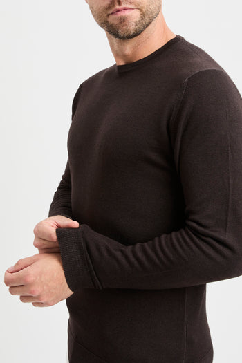 Maglia girocollo Daniele Fiesoli in lana merino extrafine - 6