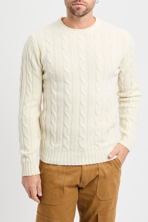 Maglione a girocollo Daniele Fiesoli con costa treccia
