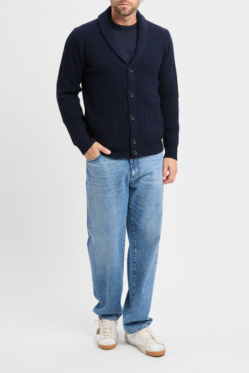 Cardigan sciallato Daniele Fiesoli in lana merino con tasche - 3