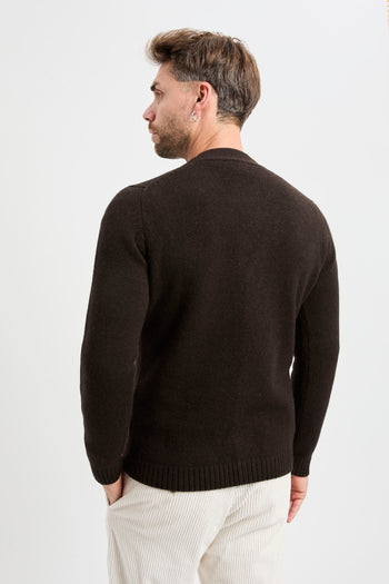 Cardigan con bottoni Daniele Fiesoli in lana merino extrafine  MORO - 6