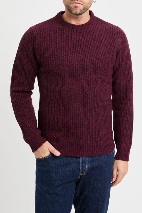 Maglia girocollo Daniele Fiesoli in lambswool bicolore