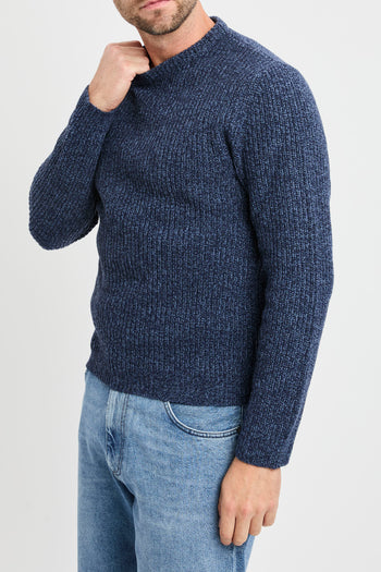 Maglia girocollo Daniele Fiesoli in lambswool bicolore - 3