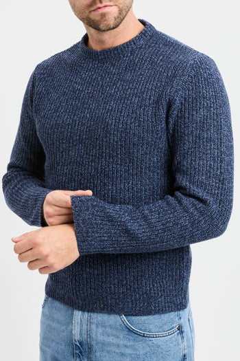 Maglia girocollo Daniele Fiesoli in lambswool bicolore - 5