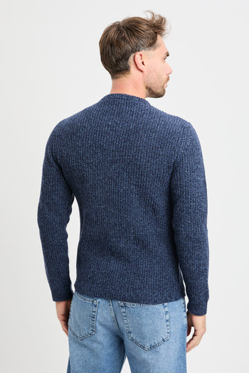 Maglia girocollo Daniele Fiesoli in lambswool bicolore - 6