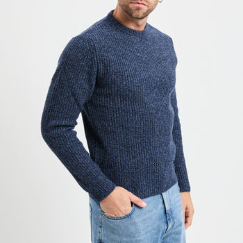 Maglia girocollo Daniele Fiesoli in lambswool bicolore - 7