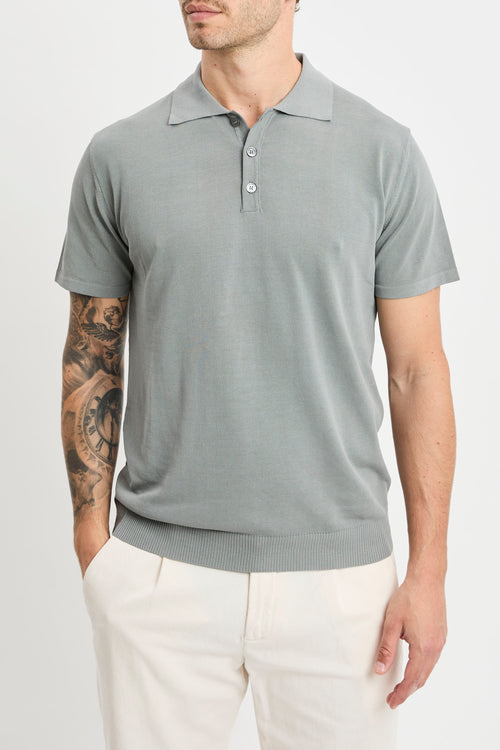 Polo manica corta Daniele Fiesoli in cotone crepè