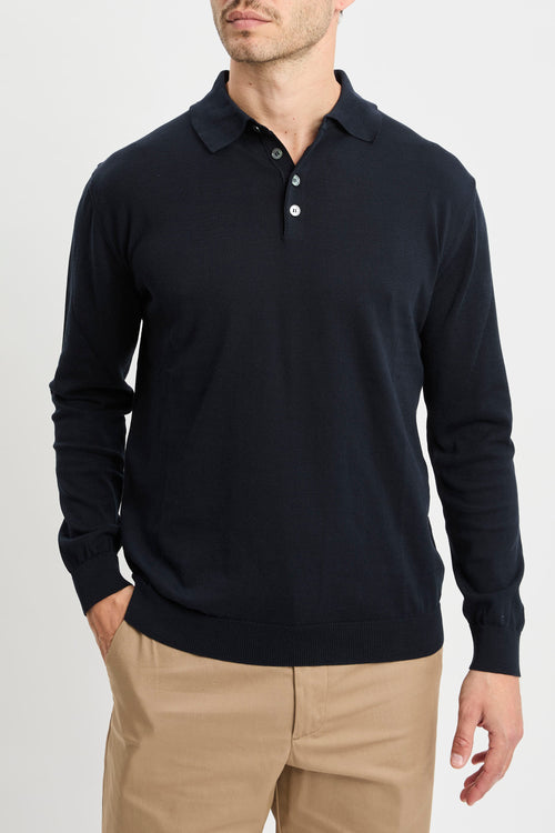 Polo manica lunga Daniele Fiesoli in cotone Giza