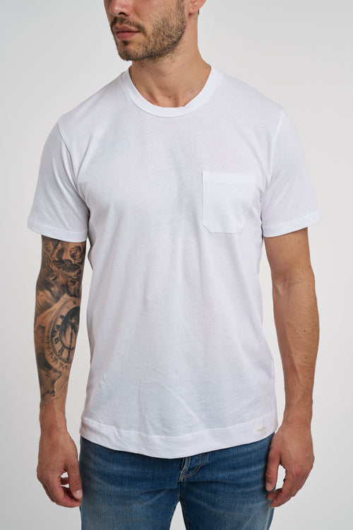 T-shirt girocollo Daniele Fiesoli con taschino