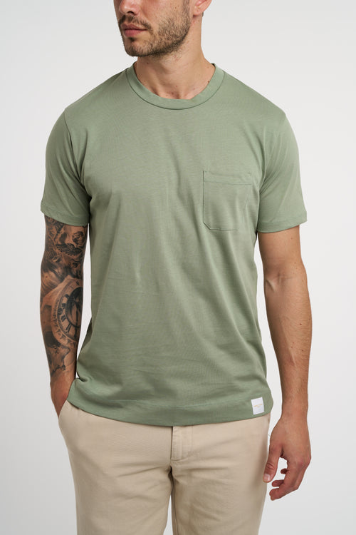 T-shirt girocollo Daniele Fiesoli con taschino