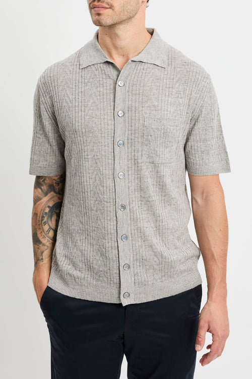 Overshirt Daniele Fiesoli in cotone misto lino