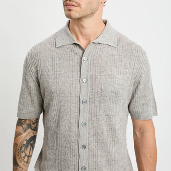 Overshirt Daniele Fiesoli in cotone misto lino - 7