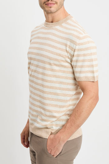 T-shirt a girocollo Daniele Fiesoli in misto lino - 3