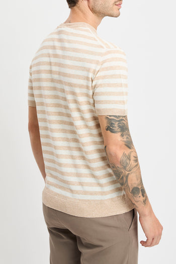 T-shirt a girocollo Daniele Fiesoli in misto lino - 4