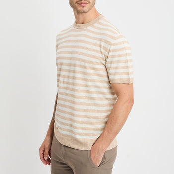 T-shirt a girocollo Daniele Fiesoli in misto lino - 6