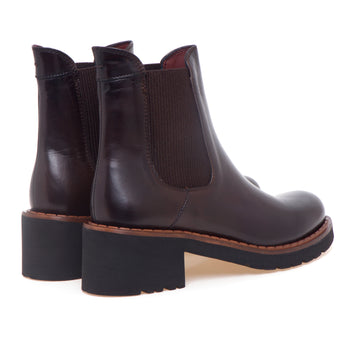 Tronchetto chelsea Calpierre in pelle con suola in gomma extra light e tacco 45 mm - 3