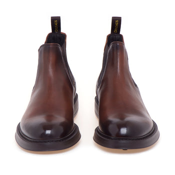 Chelsea boot Doucal's in pelle anticata con suola in gomma light - 5