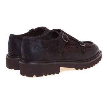 Scarpa stile norvegese con doppia fibbia Doucal's in camoscio oliato - 3