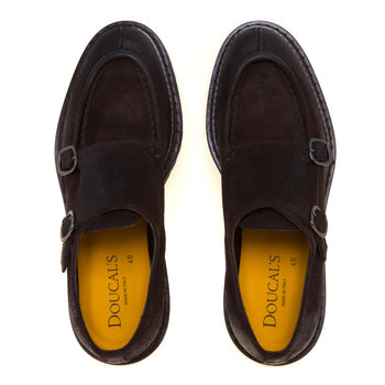 Scarpa stile norvegese con doppia fibbia Doucal's in camoscio oliato - 5