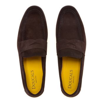 Mocassino penny Doucal's in camoscio con suola in gomma - 5