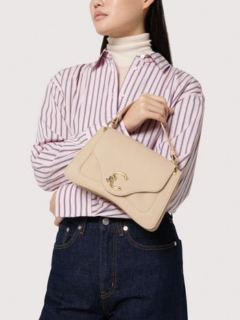 Borsa a mano Coccinelle C-Me in pelle martellata con tracolla - 5